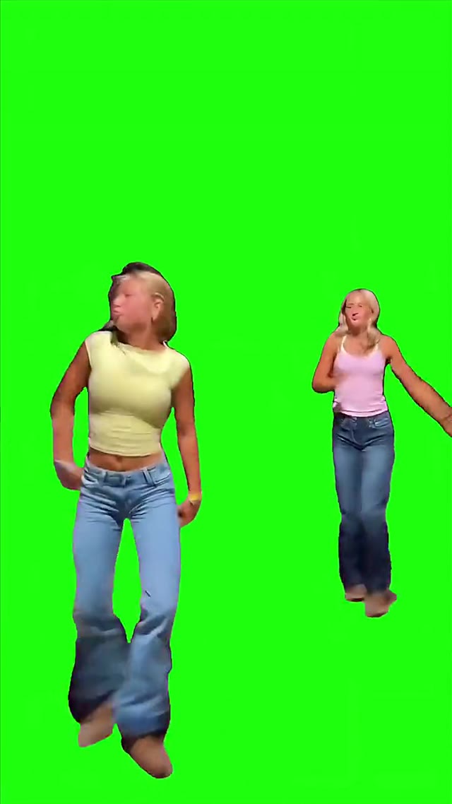Ladies dance  green screen