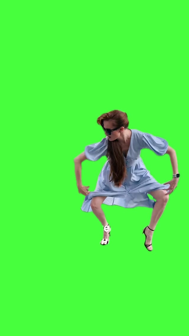 Lady Dancing green screen