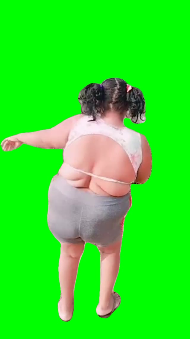 Lady dancing 2 green screen
