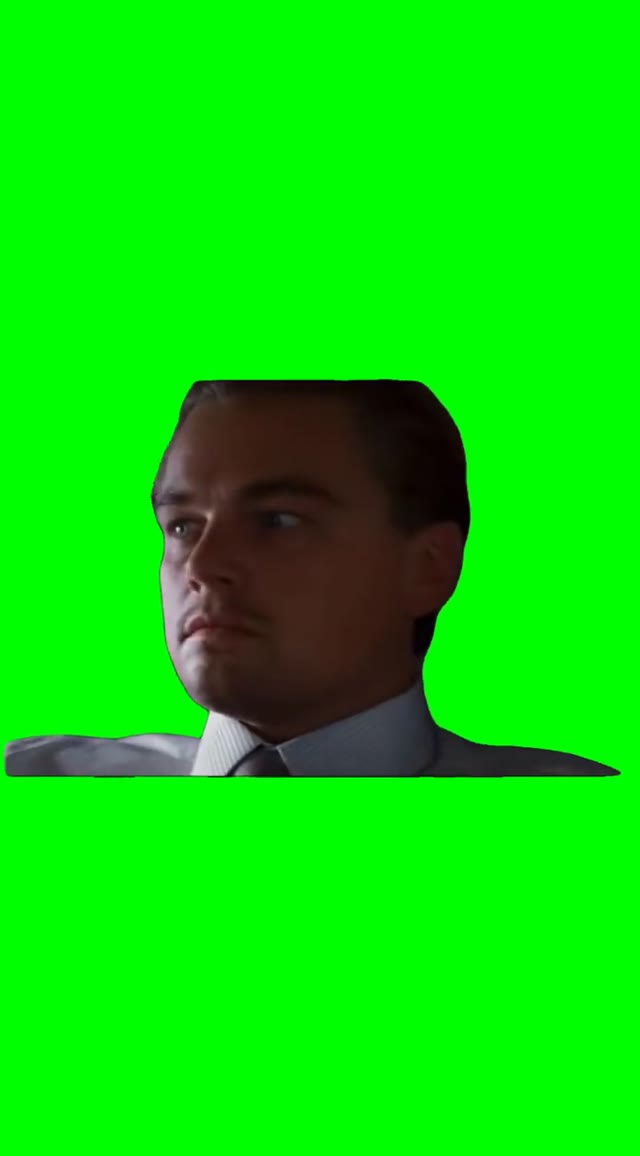 Leonardo DiCaprio Confused  green screen