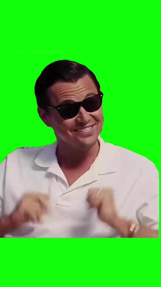 Leonardo Laughing green screen