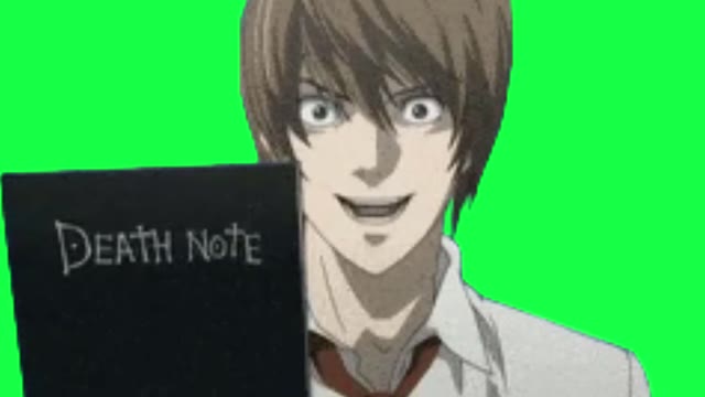 Light Death Note Anime green screen