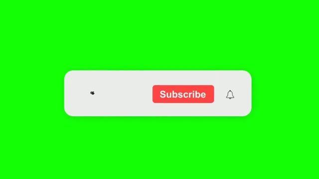 Like Subscribe Bell Icon Button green screen
