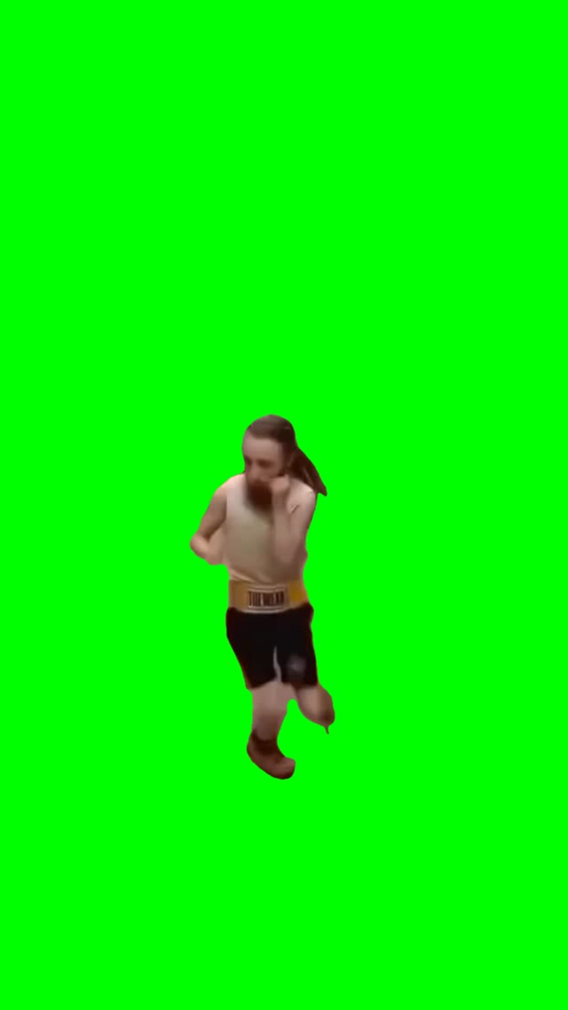 Lil dude boxing 4k green screen