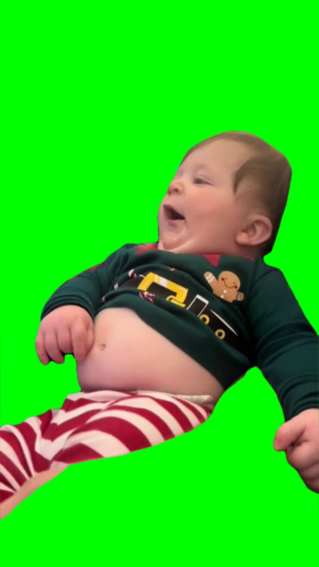 Lil dude chilling green screen