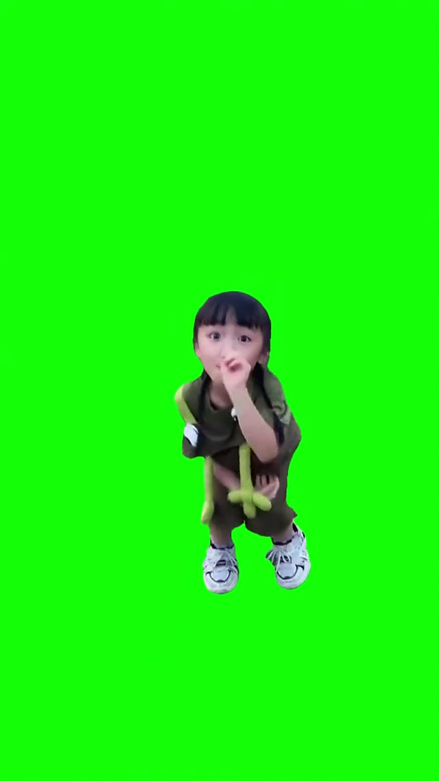 Liliy dancing green screen