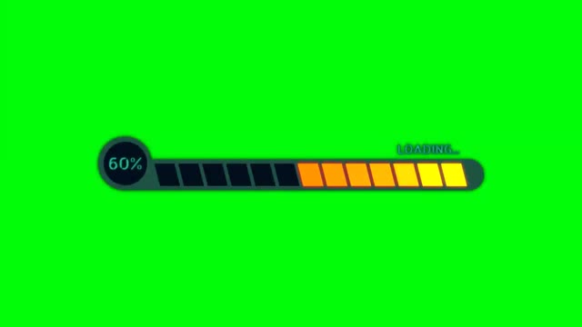 Loading Circle Bar green screen