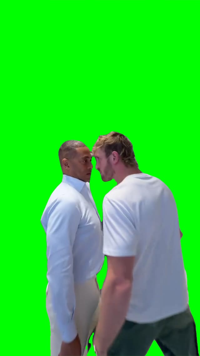 Logan paul face off green screen