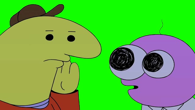 Look Pim Smiling Friends green screen