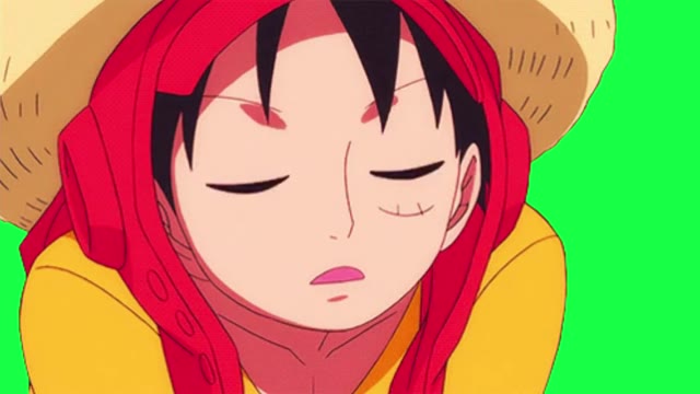 Luffy One Piece Anime green screen