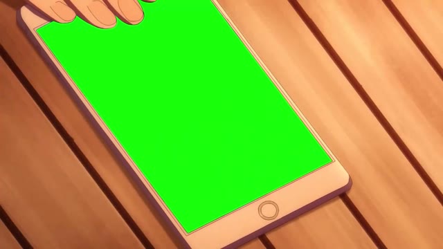 Lycoris Recoil Chisato Smartphone green screen