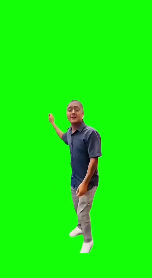 MAN THROWING FIT green screen