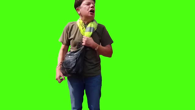 Macron Putain Explosion green screen