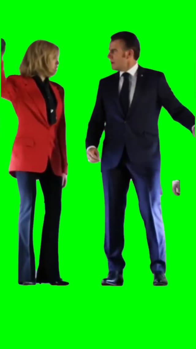 Macron gets slapped green screen