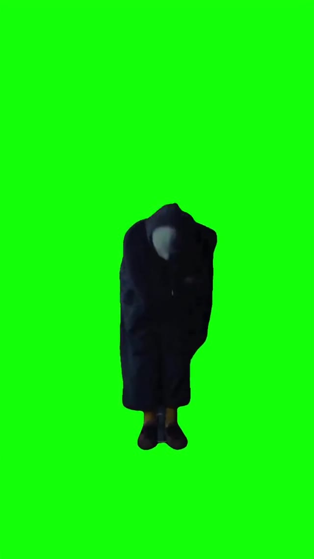 Man Bows and Falls green screen
