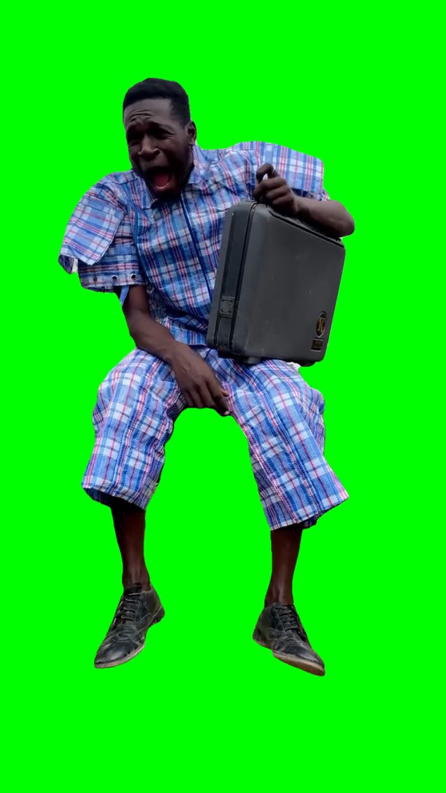 Man Crying green screen