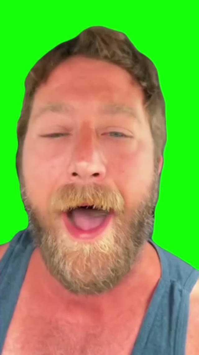 Man Laughing green screen