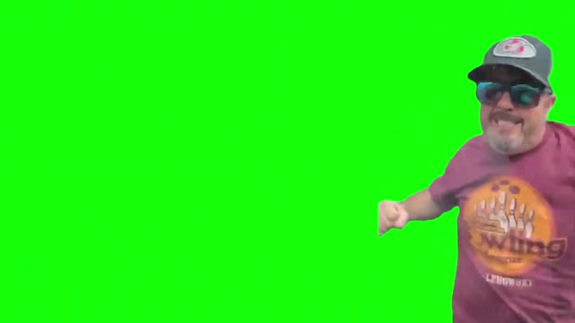 Man Punching Window green screen