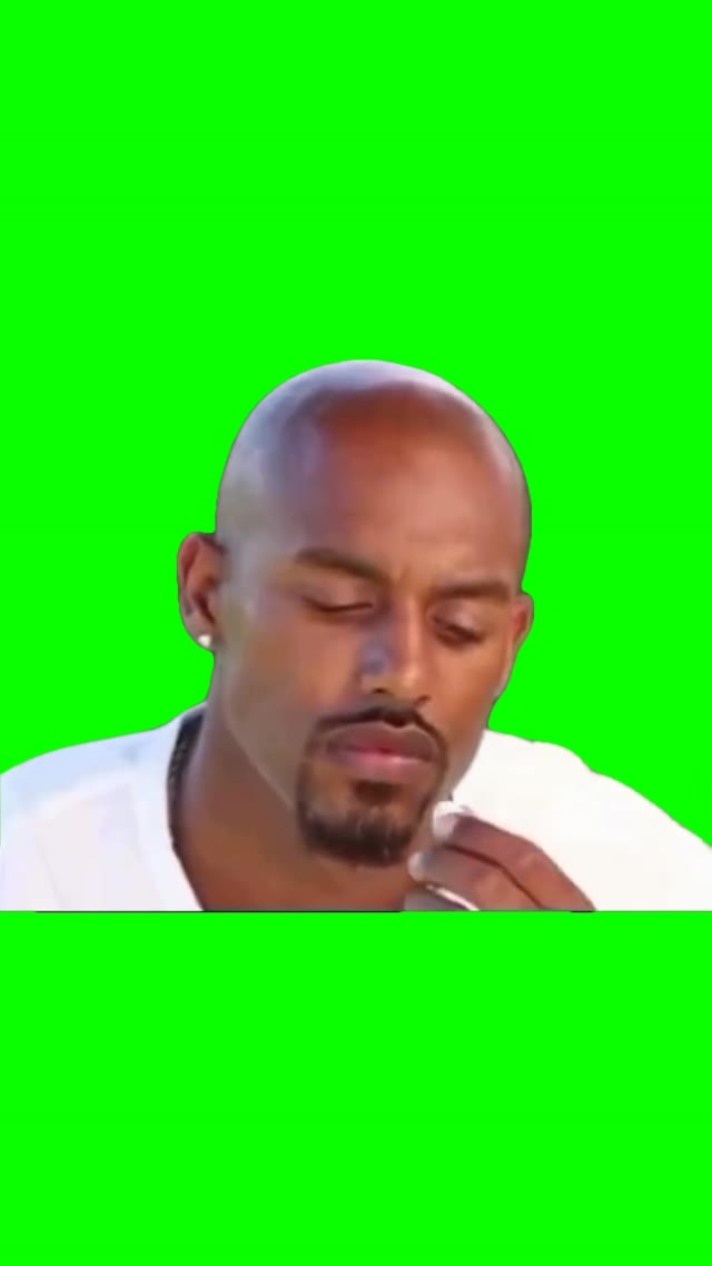 Man Rizzling green screen