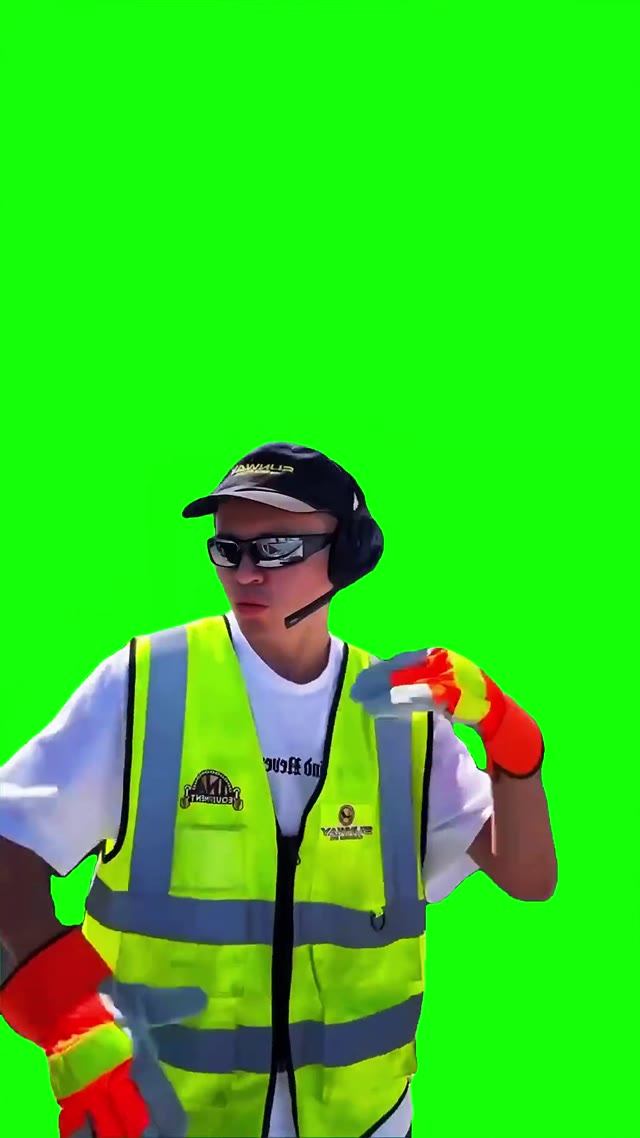 Man dancing green screen