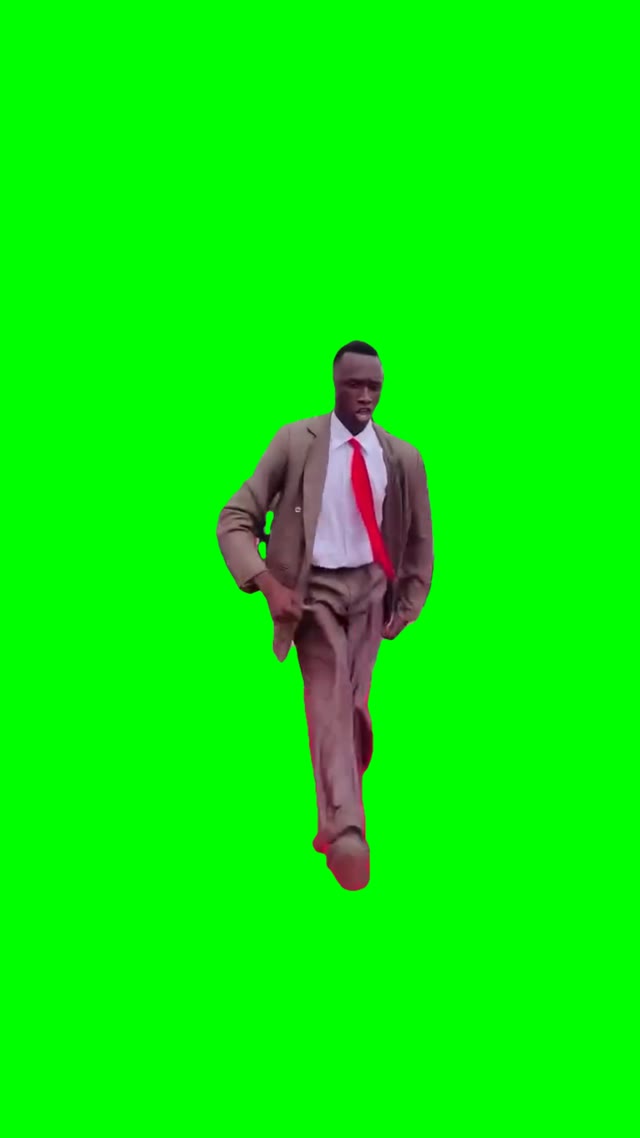 Man dancing green screen