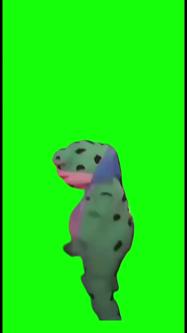 Man dancing in costume green screen