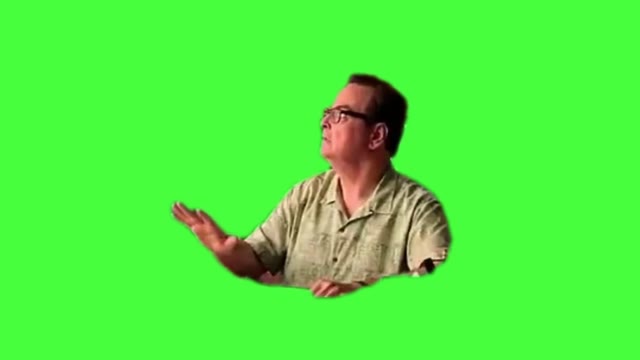 Man flipping a bird green screen