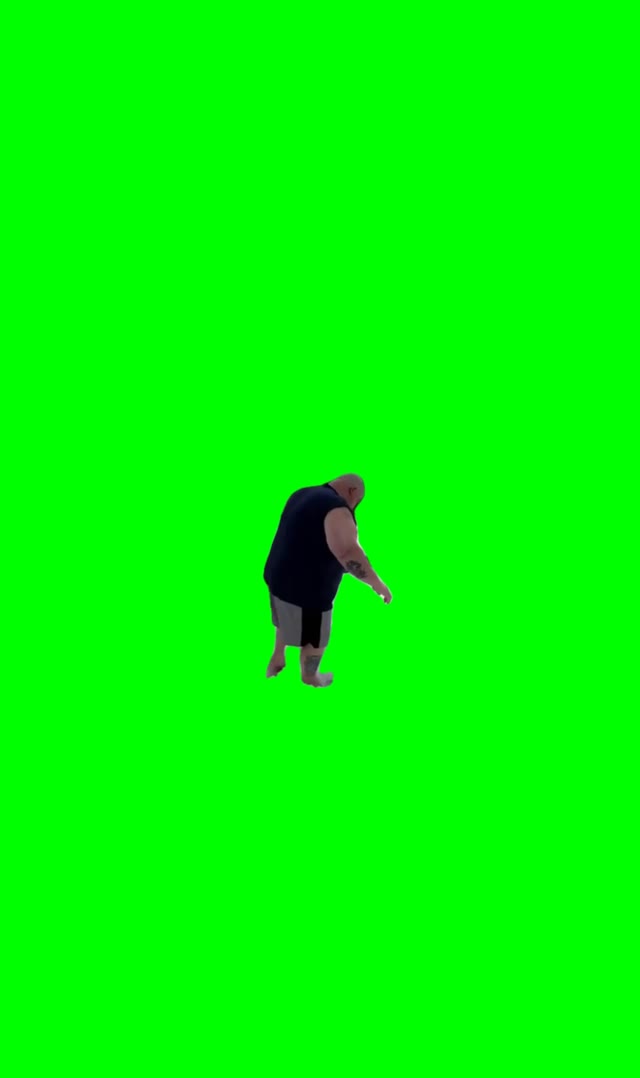 Man jumps into the pool green screen
