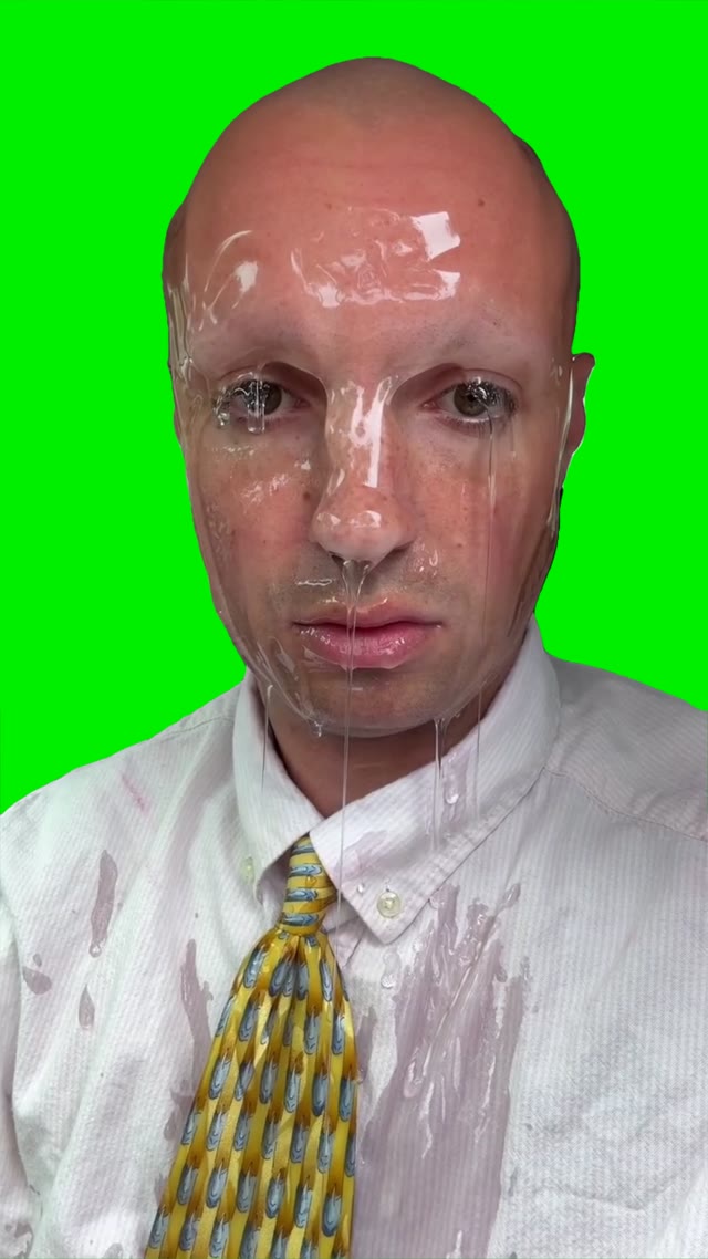 Man oiled up green screen