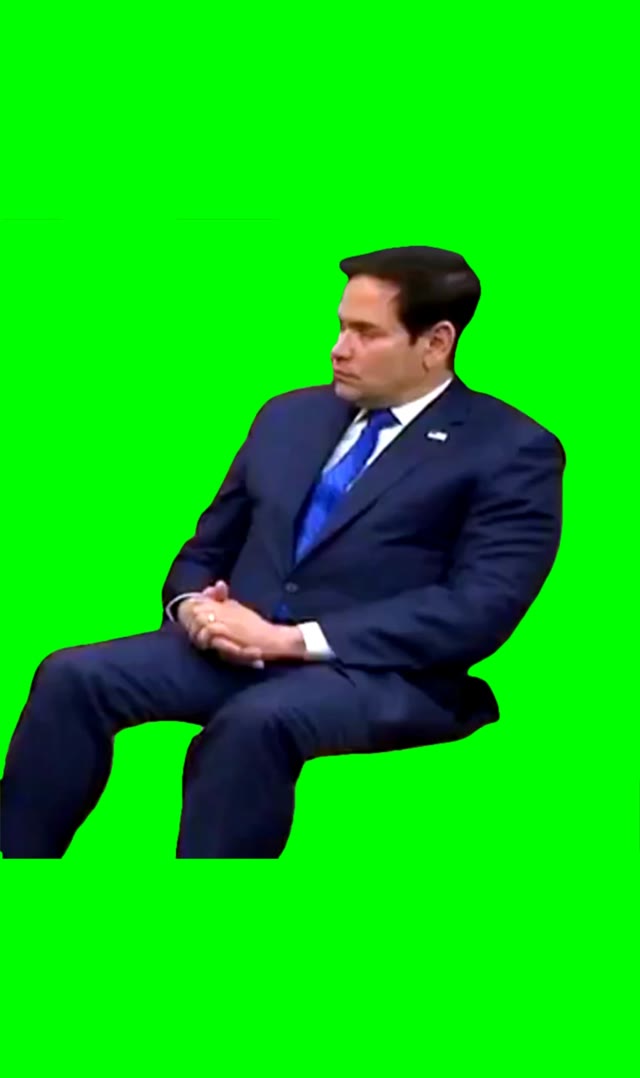 Marco rubio sitting green screen