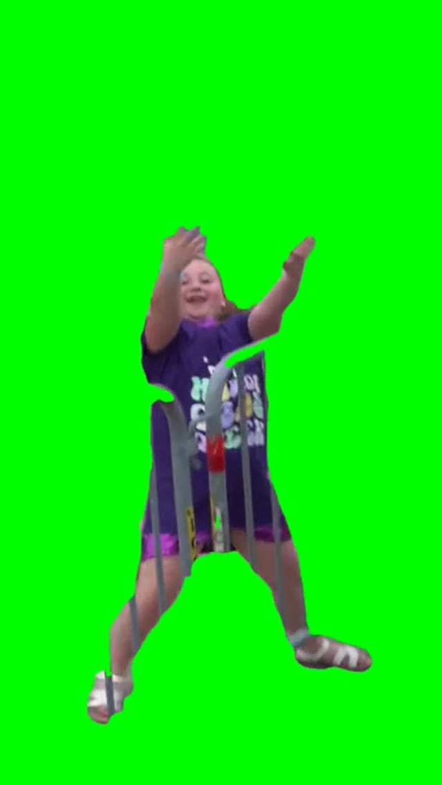 Mardi Gra Girl Dancing green screen