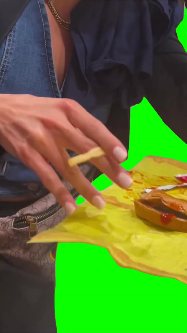 McDonald Mafia Girl green screen