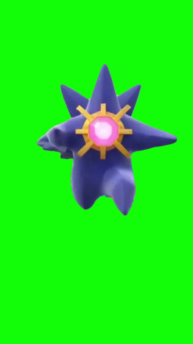 Mega Starmie running green screen