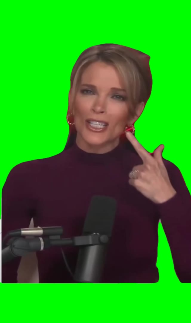 Megan Kelly white woman Tear green screen