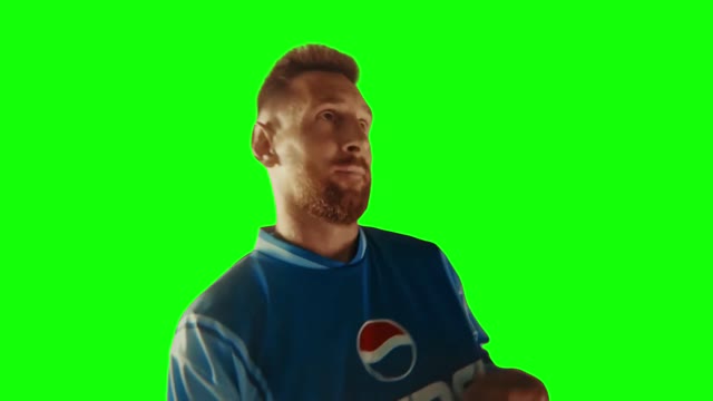 Messi Smirks then Runs green screen