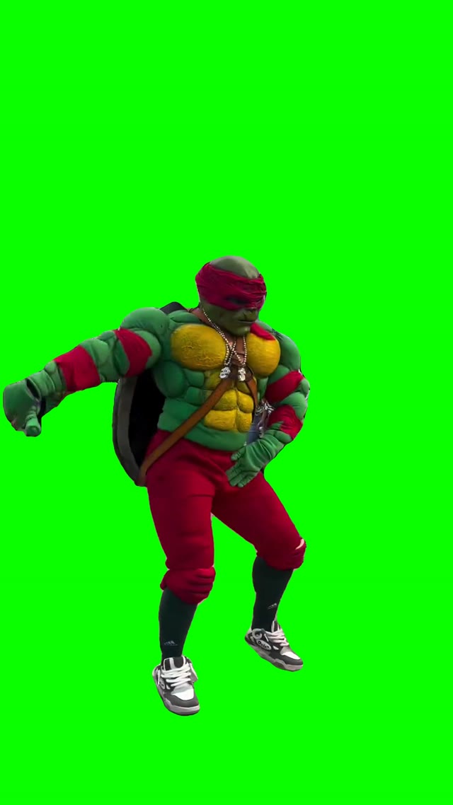 Mexican Ninja Turtle green screen
