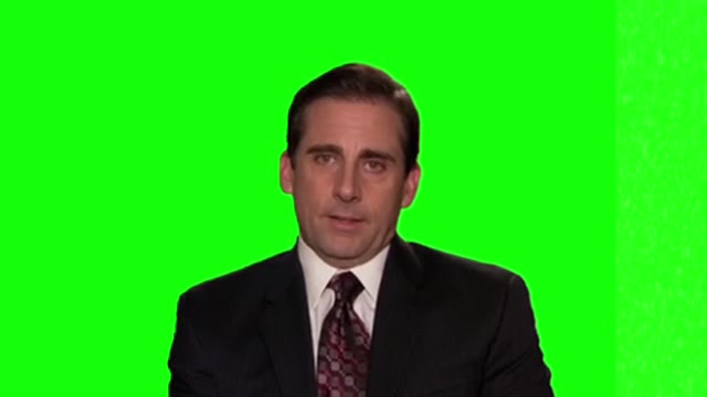 Michael Scott I am dead inside green screen