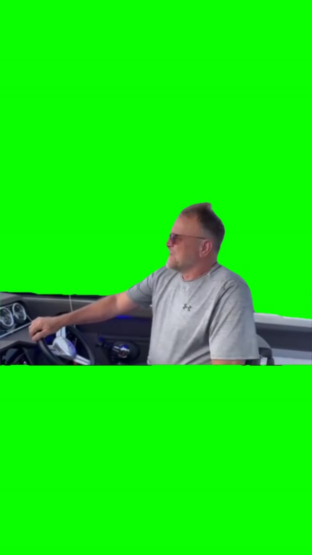 Michael got his boat green screen