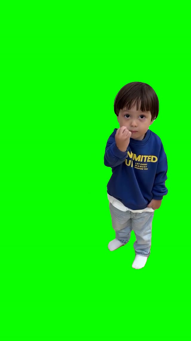 Middle finger green screen