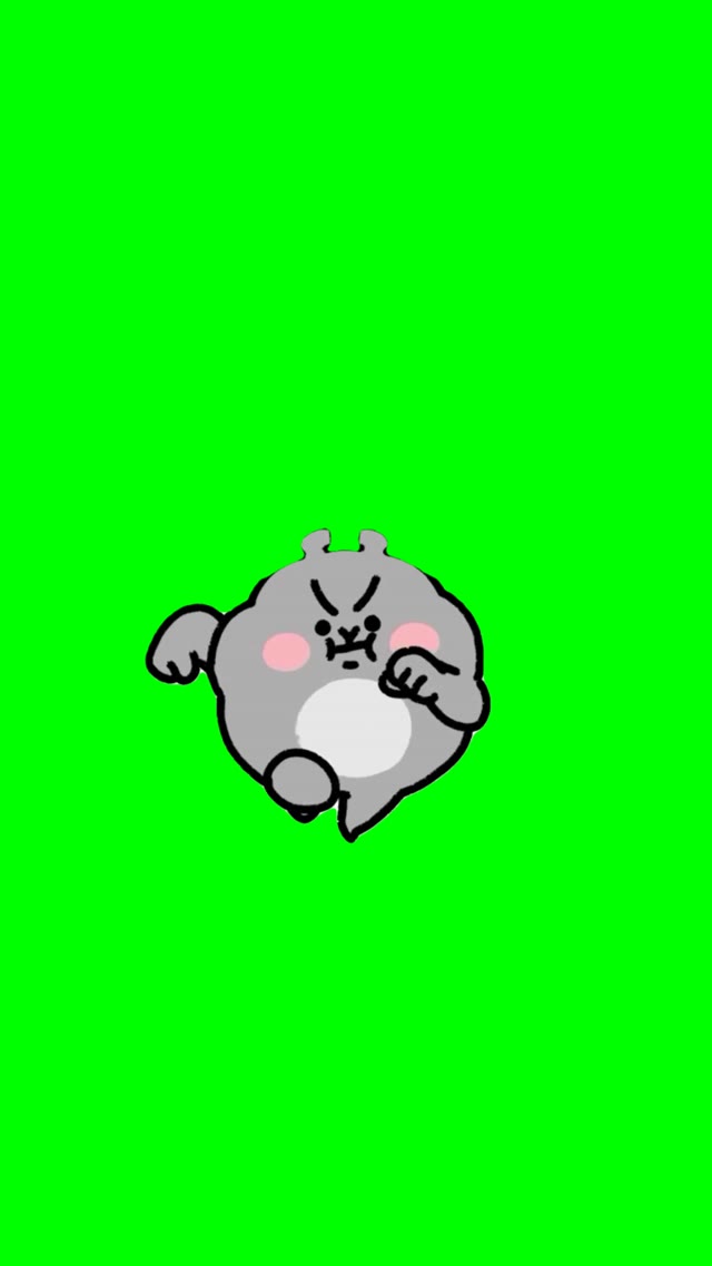 Middle finger run up green screen