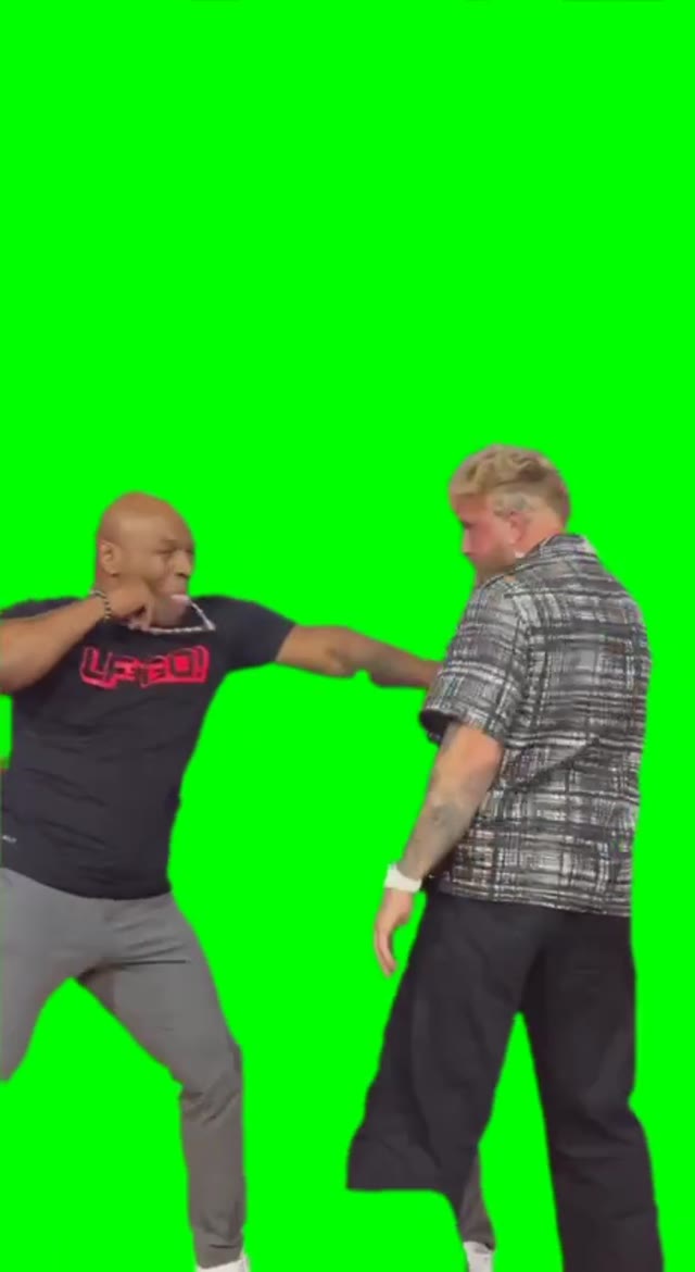 Mike Tyson Vs Jake Paul green screen