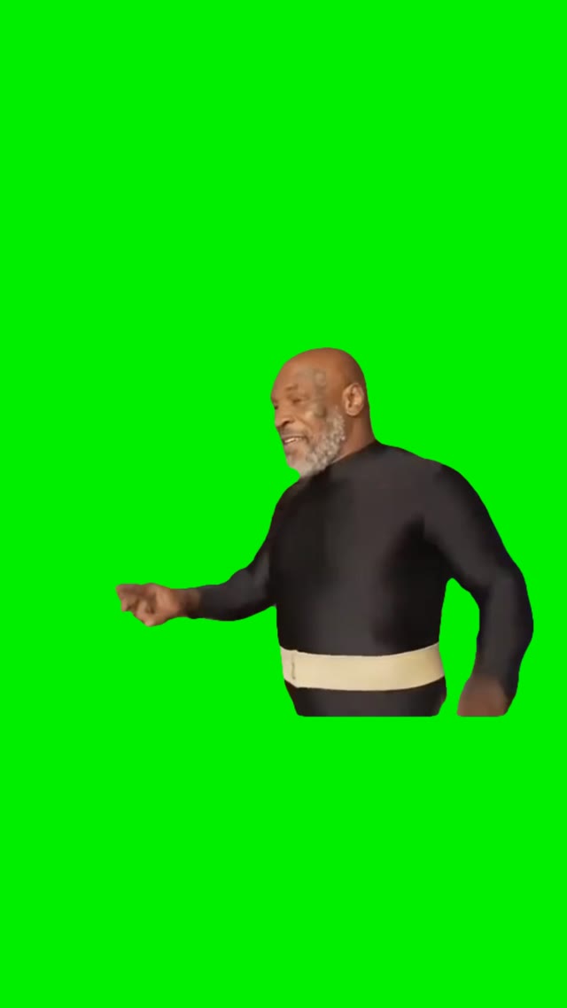 Mike tyson dancing green screen