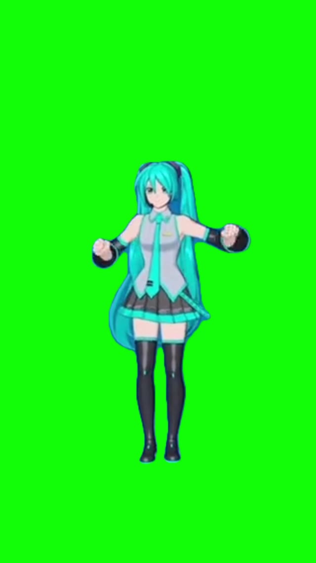 Miku Miku Beam MR BEAST green screen