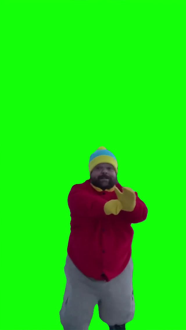 Mini Cartman Beefcake green screen