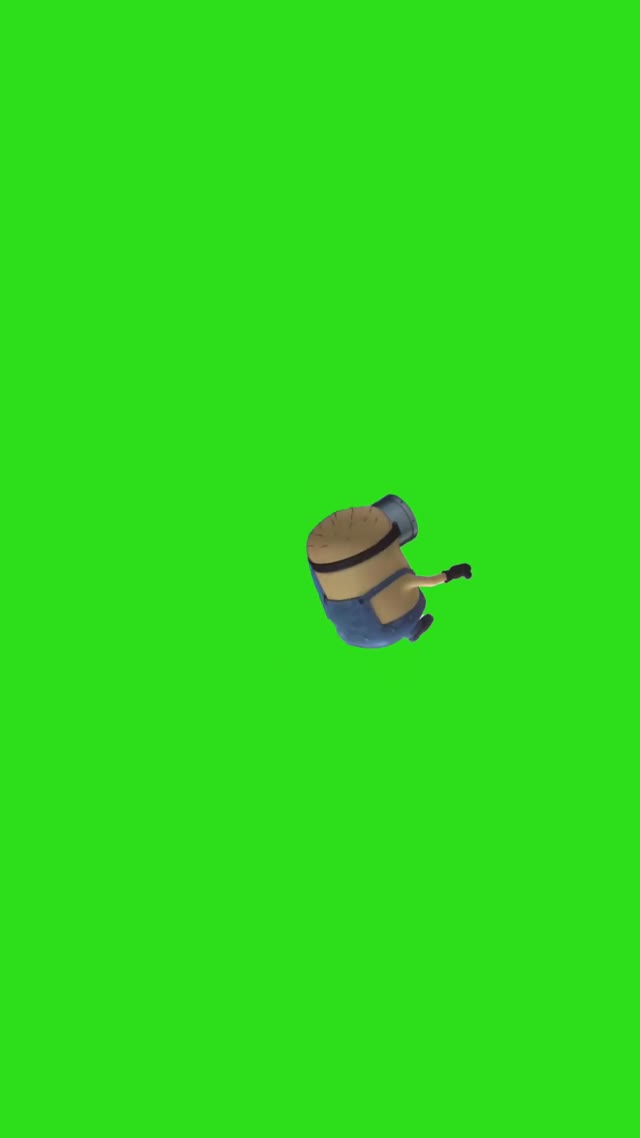 Minion flying green screen