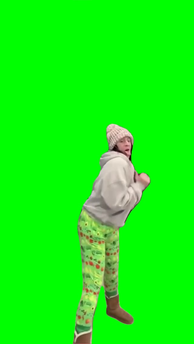 Mom getting low green screen