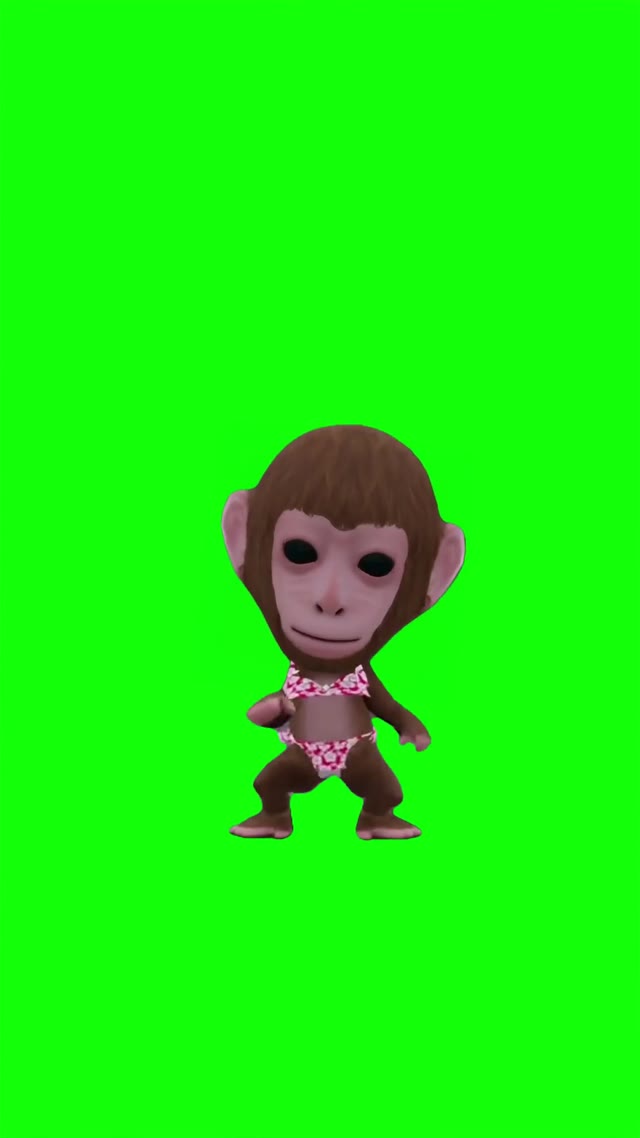 Monkey dont hide green screen