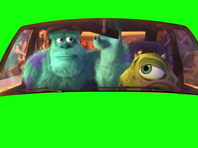 Monsters Inc Get Out of the Car green screen