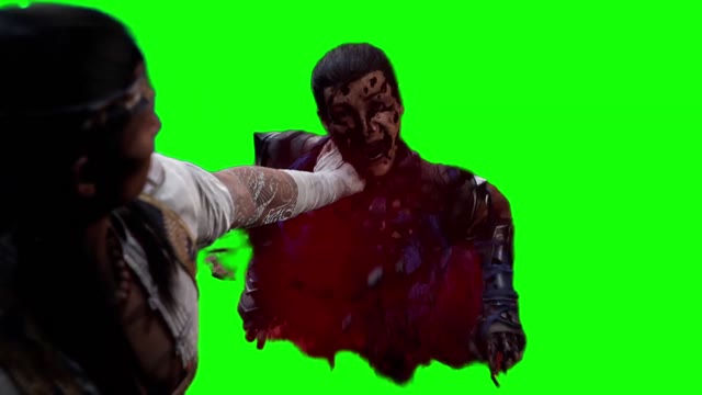 Mortal Kombat 1 Liu Kang Fatality green screen