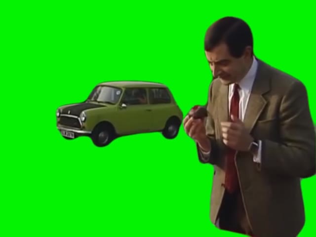 Mr Bean Tank Breaks Car green screen